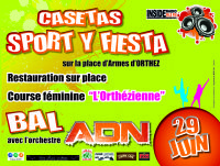Casetas sport y fiesta. Le samedi 29 juin 2013 à Orthez. Pyrenees-Atlantiques. 